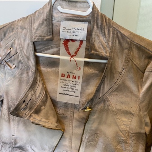 Elisa Cavaletti/Daniela Dallavalle jacket US S cotton beige/taupe mottled look - Picture 8 of 16